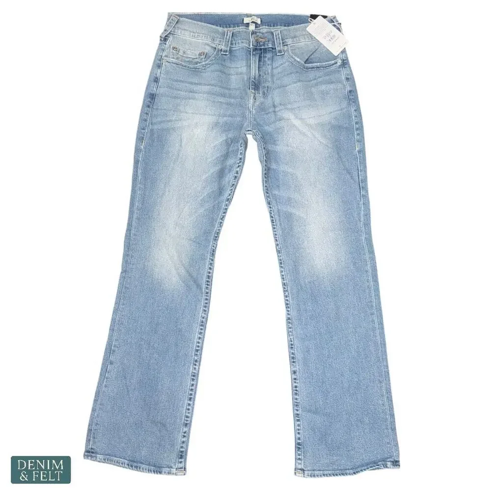 True Religion Billy Bootcut Jeans Men’s 34 Brilliant Medium Wash Denim NEW NWT!!